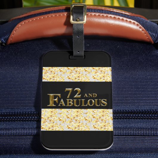 72e verjaardag bagagelabel (Voorkant Insitu 2)