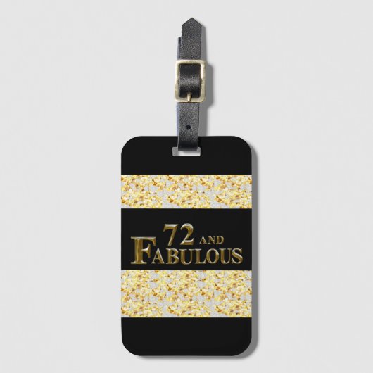 72e verjaardag bagagelabel (Voorkant (verticaal))
