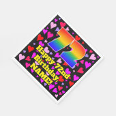 72e verjaardag: Beeldende hartenpatronen, Regenboo Servet (Hoek)