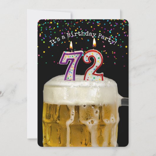 72e verjaardag Bierfeest Kaart (Voorkant)