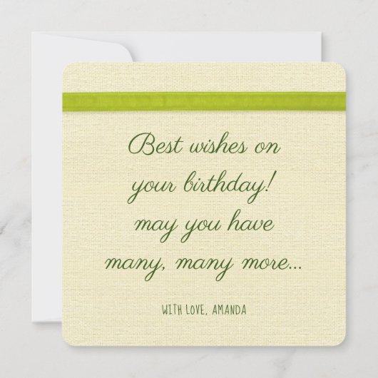 72e verjaardag bloemen & vogels antieke kaart (Achterkant)