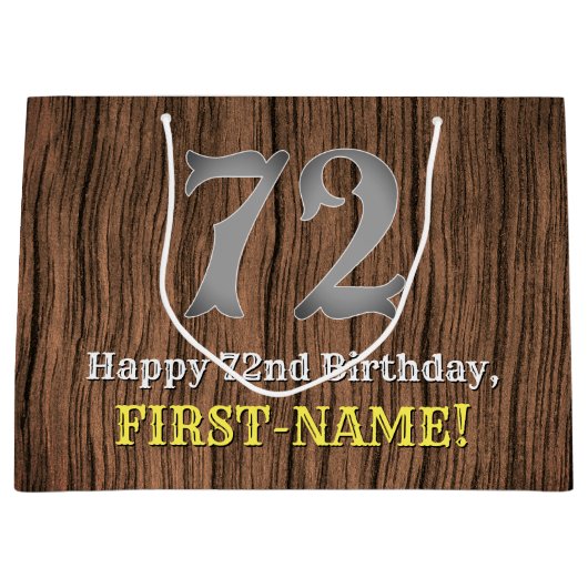 72e verjaardag: Country Western geïnspireerd uiter Groot Cadeauzakje (Voorkant)