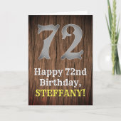 72e verjaardag: Country Western geïnspireerd uiter Kaart (Voorkant)