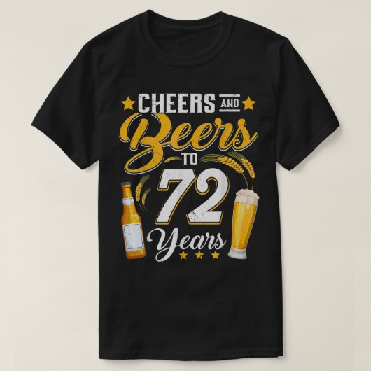 72e verjaardag D T-shirt (Design voorkant)