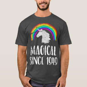 72e verjaardag,  eenhoorn, Magisch sinds 1949 T-shirt