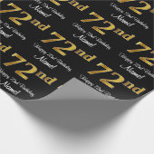 72e verjaardag: Elegante luxe Faux Gold look # Cadeaupapier (Hoek)