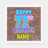 72e verjaardag ~ Fun, door Urban Graffiti geïnspir Servet (Voorkant)