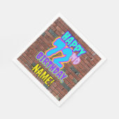 72e verjaardag ~ Fun, door Urban Graffiti geïnspir Servet (Hoek)