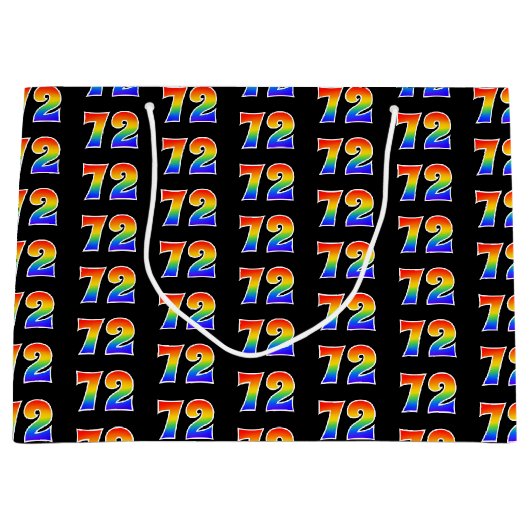72e verjaardag: Fun Rainbow Event Nummer 72 Patroo Groot Cadeauzakje (Voorkant)