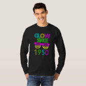 72e verjaardag gloed sinds 1950  zonnebril R T-shirt (Voorkant volledig)