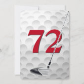 72e verjaardag golf thema feest kaart (Voorkant)