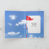 72e verjaardag, golfbal in gras kaart (Binnen)