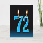 72e verjaardag kaarsen kaart (Voorkant)