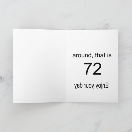 72e verjaardag kaart (Binnen)