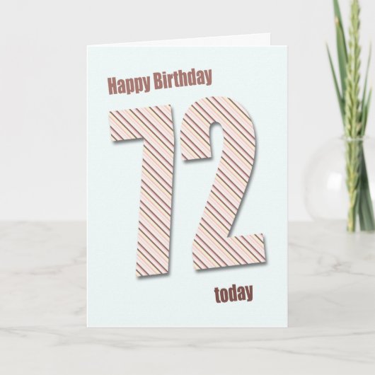 72e verjaardag kaart (Voorkant)