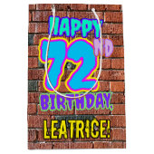 72e verjaardag: Leuk, Urban Graffiti geïnspireerd  Medium Cadeauzakje (Voorkant)