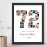 72e verjaardag nummer 72 aangepaste fotocollage poster<br><div class="desc">Vier 72e verjaardag met dit gepersonaliseerde nummer 72 fotocollage poster. Dit aanpasbare geschenk is ook perfect voor trouwdag. Het is een geweldige manier om waardevolle herinneringen van je bruiloft en getrouwd leven weer te geven. Het poster bevat een collage van foto's die die speciale momenten vastleggen, en het kan worden...</div>