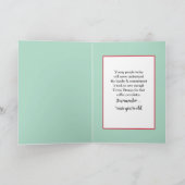 72e verjaardag ouderwetse groene postzegels kaart (Binnen)