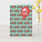 72e verjaardag ouderwetse groene postzegels kaart (Gele Bloem)