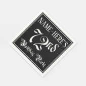 72e verjaardag Partij — Fancy Manuscript + de Naam Servet (Hoek)