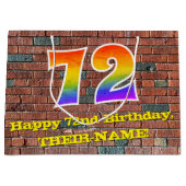 72e verjaardag: Plezier, op graffiti geïnspireerde Groot Cadeauzakje (Voorkant)