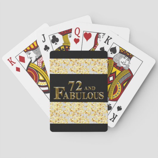 72e verjaardag pokerkaarten (Achterkant)