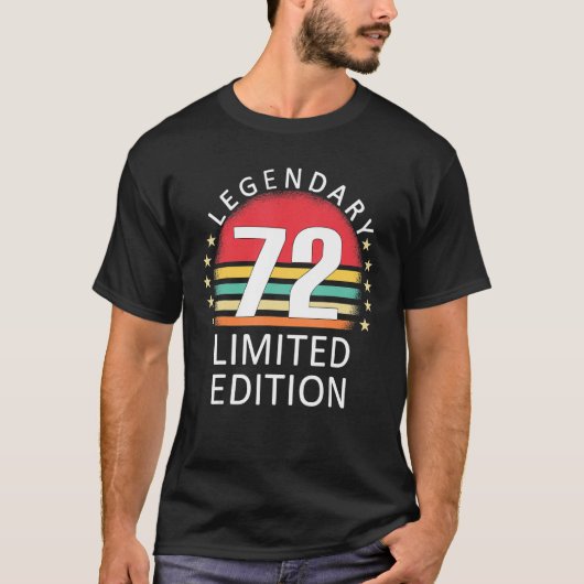72e verjaardag retro Legendary T-shirt (Voorkant)