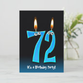 72e verjaardag Uitnodiging (Staand voorkant)