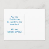 72e verjaardag: Vet, Vun, Eenvoudig, Regenboog 72 Briefkaart (Achterkant)