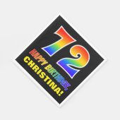 72e verjaardag: Vet, Vun, Eenvoudig, Regenboog 72 Servet (Hoek)