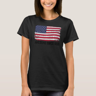 72e verjaardag VS-vlag Geweldige sinds 1950 T-shirt