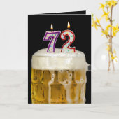72e verjaardag zwarte bier kaart (Gele Bloem)