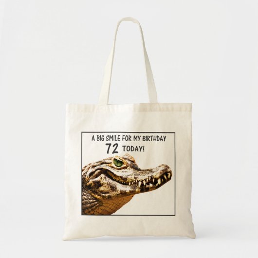 72e zeemijl van de 'Birthday Alligator' Tote Bag (Voorkant)