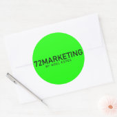 72Marketing Circle sticker Noel Ests Neon Green (Envelop)