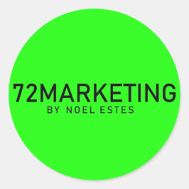 72Marketing Circle sticker Noel Ests Neon Green