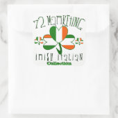 72marketing Ierse Italiaanse tickers Vierkante Sticker (Tas)