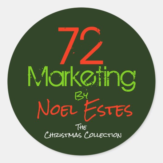 72Marketing logo sticker Kerst collectie (Voorkant)