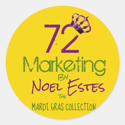 72Marketing logo sticker Mardi Gras collectie (Voorkant)