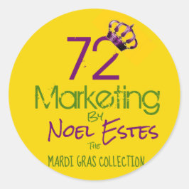 72Marketing logo sticker Mardi Gras collectie