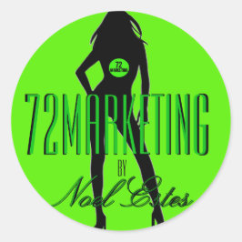 72Marketing logo sticker meisjes silhouet noel