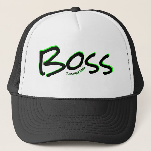 72marketing logo vrachtwagenchauffeur Boss Trucker Pet (Voorkant)