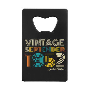 72nd Birthday  September 1972 Limited Edtn. Creditkaart Flessenopener