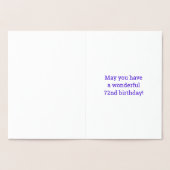 72ste verjaardag: Vet "72 JAAR OUD!" Goudfolie Kaa Folie Kaarten (Binnen)