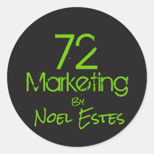 72sticker voor het in de handel brengen van logo ronde sticker