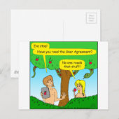 730 Adam en Eva cartoon voorwaarden Briefkaart (Voorkant / Achterkant)