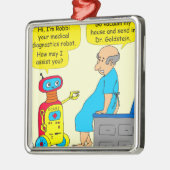 731 medische diagnostiek robot cartoon metalen ornament (Links)
