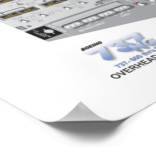 737NG-bovenpaneel Poster (Hoek)