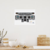 737NG Voorwaarts paneel Poster (Keuken)