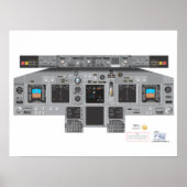 737NG Voorwaarts paneel Poster (Voorkant)