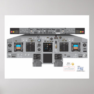 737NG Voorwaarts paneel Poster